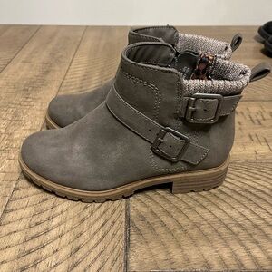 Wonder nation girls size 1 grey side zip fashion boots